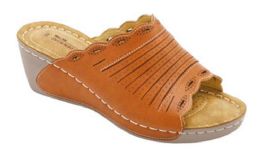 12 Wholesale Fashion Women Sandals Tan Color Round Toe Thick Platform Heels Sandals Color Tan Size 7-11
