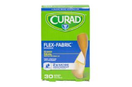 80 Packs Curad Fabric Bandages 30 ct - Bandages and Support Wraps