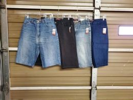 48 Bulk Men's Denim Shorts Assorted Colors