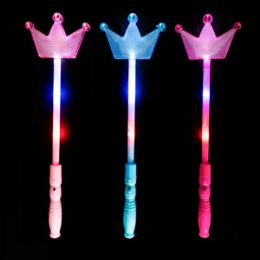 48 Pieces Light Up Led Crown Wand - Light Up Toys