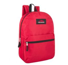 24 Pieces Classic 17 Inch Backpack In Red - Backpacks 17"