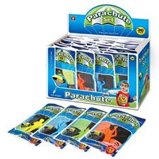 72 Pieces 36 Piece In Pdq Of Parachute In Color Bag - Cars, Planes, Trains & Bikes
