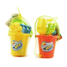 72 Wholesale 4 Piece Sand Play Set With 4.5x4.5 Castle Bucket In 2 Assorted