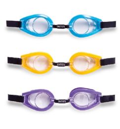 12 Wholesale Goggles Play 3 Assorted Age 8 Plus Blister Card