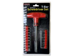 12 Wholesale 24 Piece T-Bar Screwdriver Set