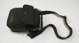12 Pieces Canvas Messenger Bag - Shoulder Bag Color Black - Shoulder Bags & Messenger Bags