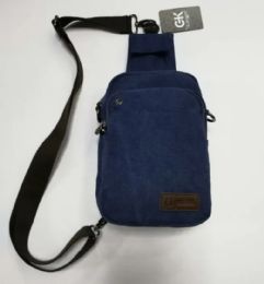 12 Pieces Canvas Shoulder Bag Color Blue - Shoulder Bags & Messenger Bags