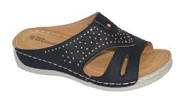 12 Wholesale Platform Sandals For Women Sole Open Toe Color Black Size 5-10