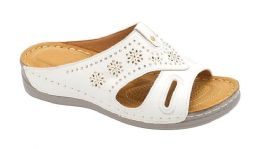 12 Wholesale Platform Sandals For Women Sole Open Toe Color White Size 7-11