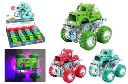 24 Pieces Pickup Truck With Gears And Lights Friction Powered - Cars, Planes, Trains & Bikes