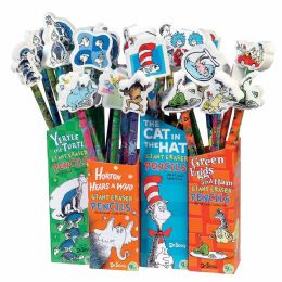 300 Wholesale Dr. Seuss Pencils With Giant Erasers