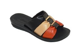 18 Wholesale Women Slides Sandals Soft Pu Platform Wedges Sandals Shoes Woman Indoor Outdoor Color Black Size 5-10