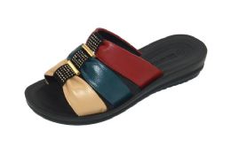 18 Wholesale Women Slides Sandals Soft Pu Platform Wedges Sandals Shoes Woman Indoor Outdoor Color Wine Size 5-10