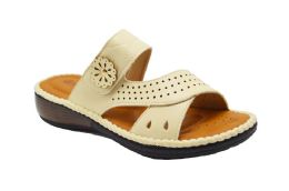 18 Wholesale Sandals For Women Sole Open Toe In Beige Color Size 5-10