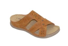 12 Wholesale Fashion Women Sandals Round Toe Platform Dress Sandals Tan Color Size 5-10