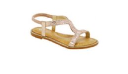 12 Wholesale Fashion Flat Sandals For Women Sole Open Toe In Color Champagne Size 5-10