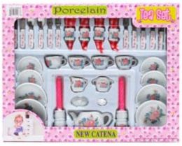 6 Wholesale 37pc Porcelain Tea Set In Window Box