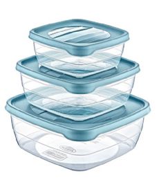 24 Sets 3 Piece Square Storage Box - Food Storage Containers