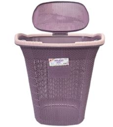 6 Wholesale Violetta Prune Knit Laundry Basket