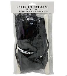 120 of Black 3x8 Inch Metallic Foil Curtain