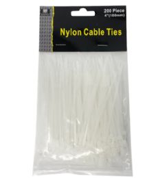72 Wholesale 200pc Cable Tie 4in