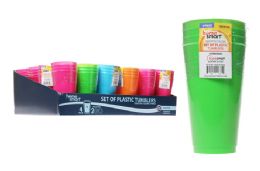 72 of Plastic Tumblers 16 Ounce 4 Pack