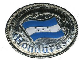 24 Pieces Metal Belt Buckle Honduras Logo - Belt Buckles