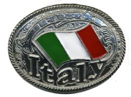 24 Pieces Metal Belt Buckle Italy Logo - Belt Buckles