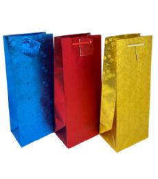 240 Pieces Hologram Wine Bag 14x34x.16cm - Gift Bags Everyday