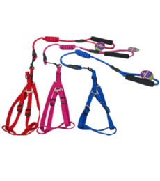 72 Pieces Harness & Rd Lead W Foam Hndl .8x1.5x120 - Pet Collars and Leashes