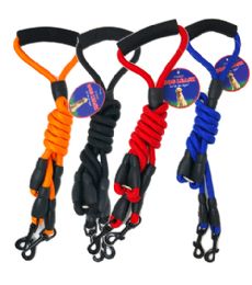 72 Pieces Round Rope Leash W Foam Handle 1.2x120cm - Pet Collars and Leashes