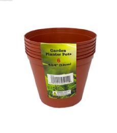 24 of 6 Piece Garden Plastic Planter 4 3-4in