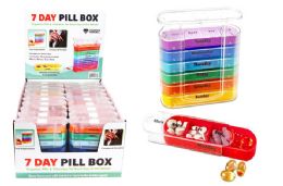 24 Pieces Tower 7 Day Pill Organizer - Pill Boxes and Accesories