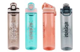 24 Pieces Water Bottle With Locking Flip Top 24 Ounce - Drinking Water Bottle