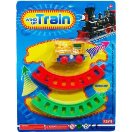 72 Wholesale Wind Up Mini Train With Tracks On Blister Card