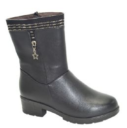 12 Bulk Women Comfortable Ankle Boots Color Black Size 5-10