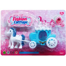 72 Wholesale Mini Carriage Play Set In Blister Card