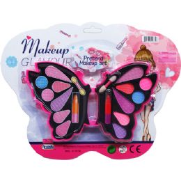 48 Pieces Butterfly Shape Make Up Beauty Set On Blister Card - Girls Toys