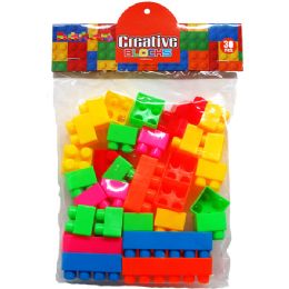 36 Pieces Jumbo Blocks In Poly Bag - Light Up Toys