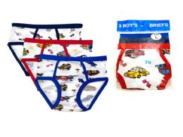48 Pieces Boy's Cotton Briefs Size L - Boys Underwear