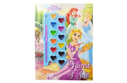 48 Wholesale Paint Set Coloring Book Disney Princess