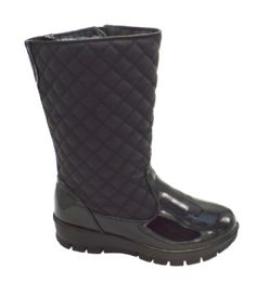 12 Wholesale Womens Winter Boots Comfortable Color Black Size 5-10