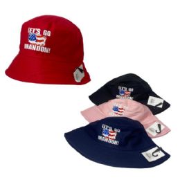 36 Wholesale Let's Go Brandon Bucket Hat Solid Color