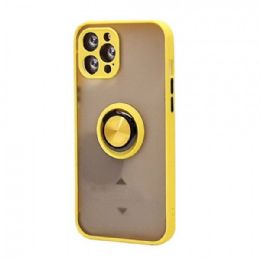 12 Bulk Tuff Slim Armor Hybrid Ring Stand Case For Apple Iphone 11 Pro Max In Yellow