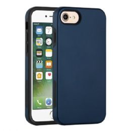 12 Wholesale Glossy Dual Layer Armor Defender Hybrid Protective Case Cover For Apple Iphone In Navy Blue