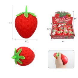288 Pieces 3.5" Stress Strawberry - Slime & Squishees