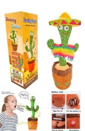 3 Bulk Sombrero Dancing Cactus Toy