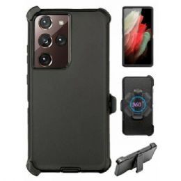 12 Wholesale Heavy Duty Armor Robot Case With Clip For Samsung Galaxy Note 20 In Black