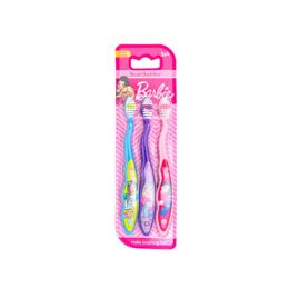 24 Wholesale Toothbrush 3pk Barbie Carded