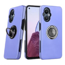 12 Wholesale Dual Layer Armor Hybrid Stand Ring Case For Oneplus Nord N20 5g In Purple